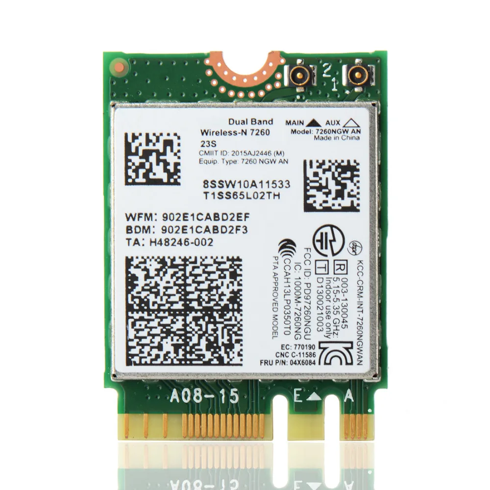 Двухдиапазонная беспроводная сетевая карта Intel AC 7260 WiFi + BT 4 0 для ноутбука Lenovo T440