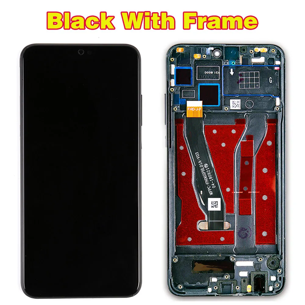 Black And Frame Vancca ЖК-дисплей Дисплей для huawei Honor 8X JSN-L21 JSN-L42 JSN-L22 Сенсорный экран олеофобное покрытие планшета Ассамблеи 10 сенсорная рамка - Цвет: Black And Frame