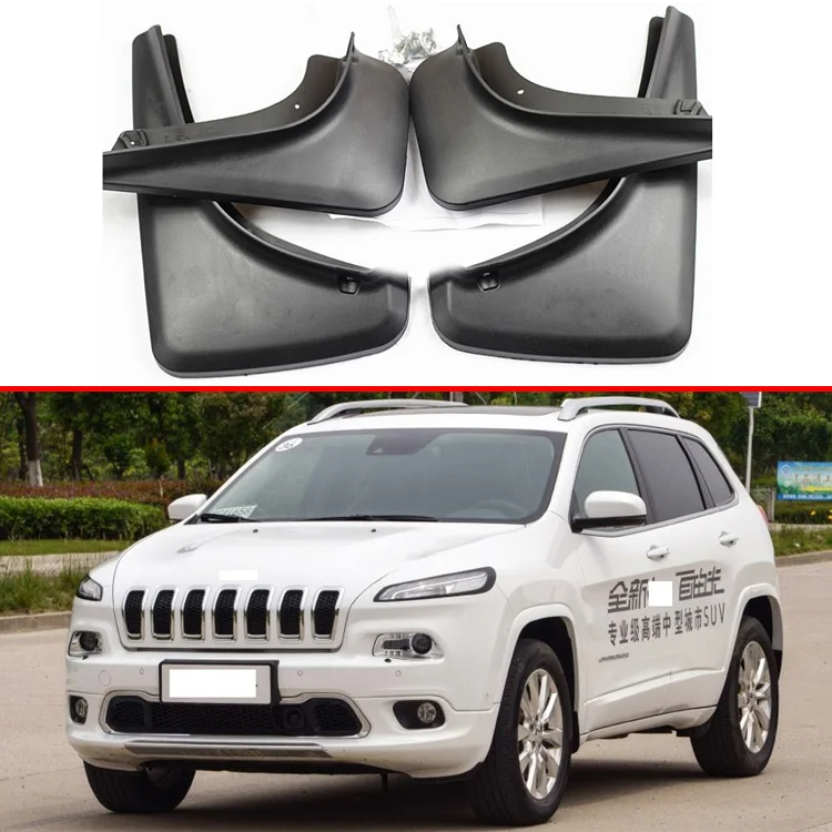 4 Mud Flaps Splash Guard Fender Car Mudguard for Jeep Cherokee 2014-2018