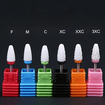 

2PCS /Lot Round Top Ceramic Nail Drill Bit 3/32" Rotary Burr Nail Mill Bits For Manicure Electric Nail Drill Accessories