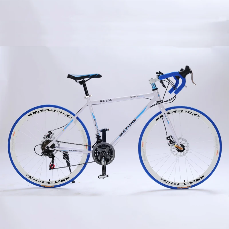 700C road bike 21/27/30 variable speed bicycle bend handle double disc brake aluminum road bicycle Male and female bike