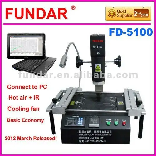 EMS,, для рынка Аргентины, новинка 2012, Fundar, FD-5100, паяльная станция с горячим воздухом BGA, 6 в 1bga, набор для реболлинга