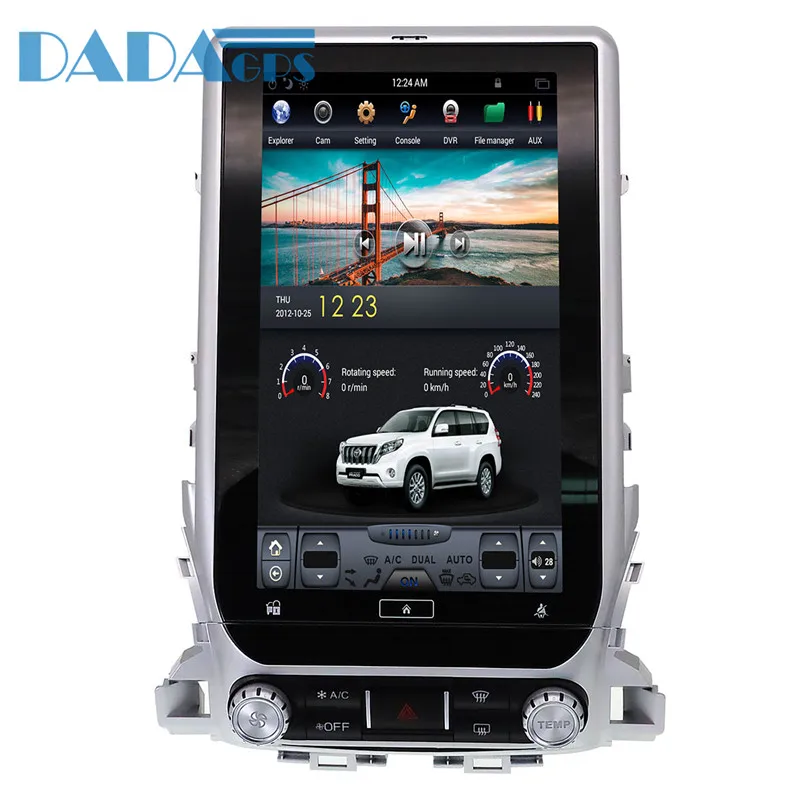 Flash Deal Tesla style Android 7.1 Car DVD Player GPS Navigation Radio for TOYOTA LAND CRUISER LC200 2016 2017 2018 Stereo Multimedia Video 4