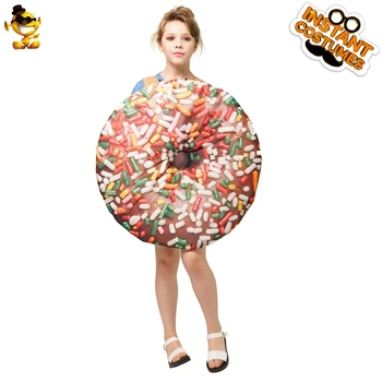 

Chocolate Doughnut Party Costumes Role Play Kid's Funny for Carnival&Children's Days
