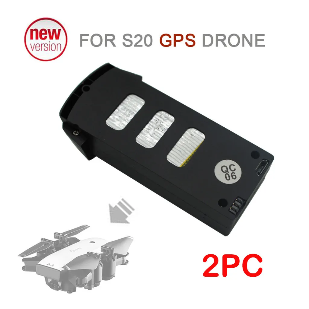 

2019 Portable Suitable Charging 2PC Upgrade Backup Flight Li-po Battery 7.4V 900mAh For SMRC S20 RC Drone Accessories