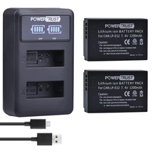 2Pcs LP-E12 LPE12 LP E12 Camera Batteries + LED USB Dual Charger For Canon EOS M100 M 100D Kiss X7 Rebel SL1 EOS M10 DSLR