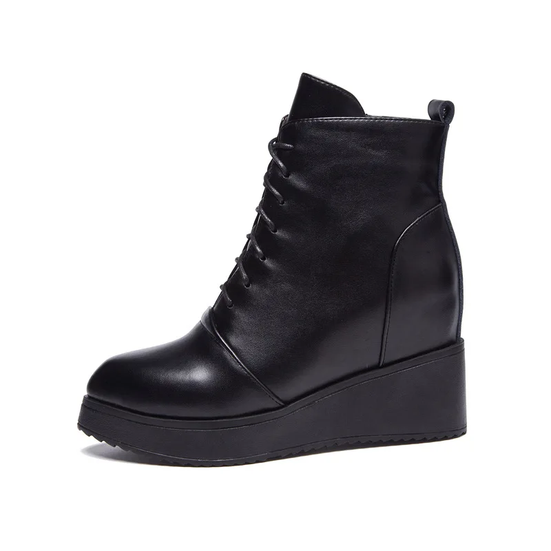 

Genuine Leather  New High Quality Full Grain Leather Women Snow Boots Fashion Warm and Wear Medium Pointed Toe Adult Snow Boots