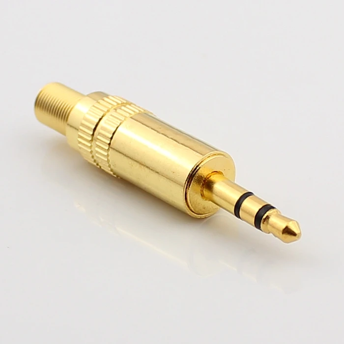 Позолоченный разъем 3 5 мм полюсный аудио rca Jack для стерео головки|Соединители| |