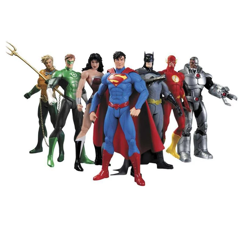 

1 Set 17cm DC Justice Super Hero SuperHero Superman Batman Wonder Woman Action Figure Model Toys Collectible Gifts Home Decor