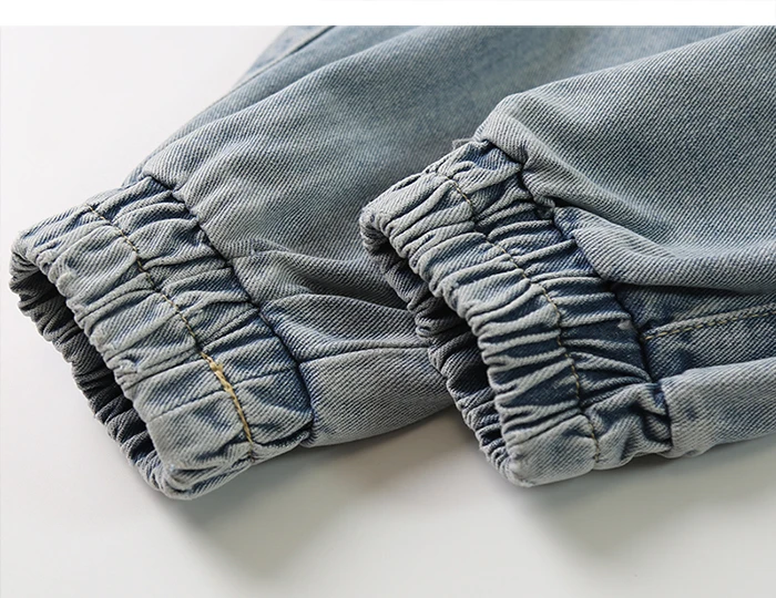 Эльфрик карманов джоггеры Для мужчин 2019 весенне-летний свободный крой джинсы прямые шаровары, штаны для бега джинсовые Модные