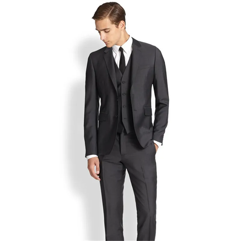 Мужской костюм высокого качества с двумя пуговицами, 3 предмета(куртка+ брюки+ жилет+ галстук), блейзер для выпускного вечера, Terno Masculino Trajes De Hombre 148