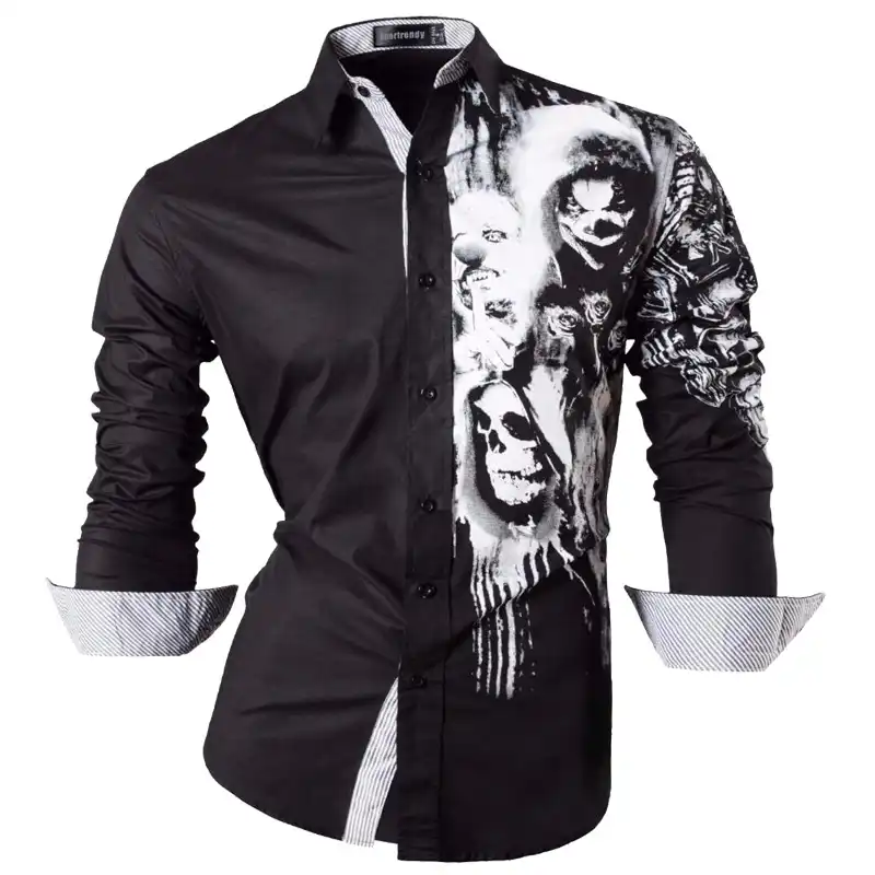 skull dress shirt
