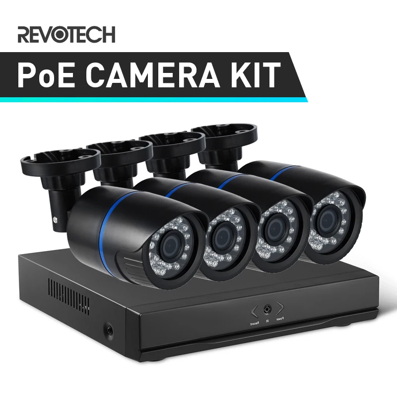 2CH/4CH POE 1080P CCTV IP камера система Комплект HD 4-канальный NVR 2 шт/4 шт 1920x1080P 2.0MP Водонепроницаемая камера комплект безопасности