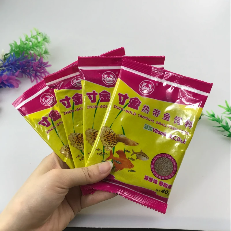 

4 pcs of tropical small fish food 40g/pc planktonic microparticles feed for aquarium fish tank ornamental fish