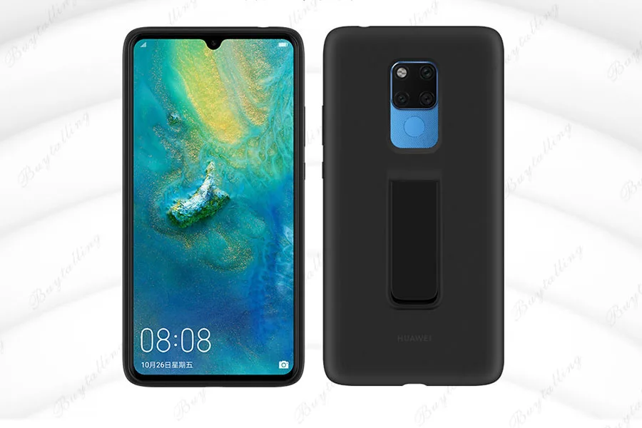 Официальный huawei mate 20 X Чехол на заднюю панель с Подставкой Мягкий Жидкий силикон Встроенная микрофибра для mate 20X5G