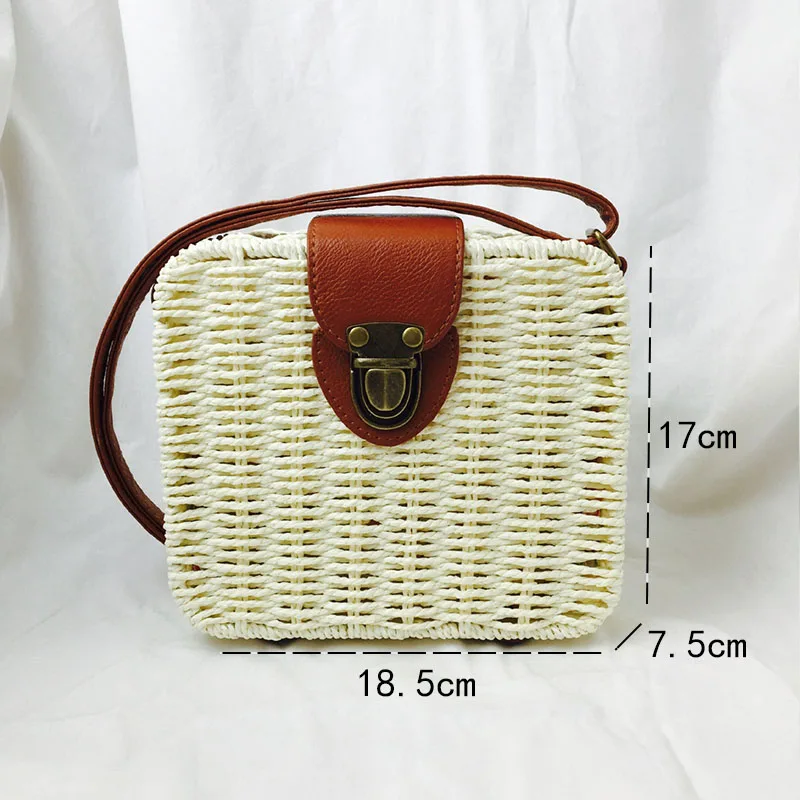 2022 Women Straw Bags Round Woven Handmade Ladies Design Summer Beach Circle Bohemia Rattan Cross Body Shoulder Bag New Fashion 