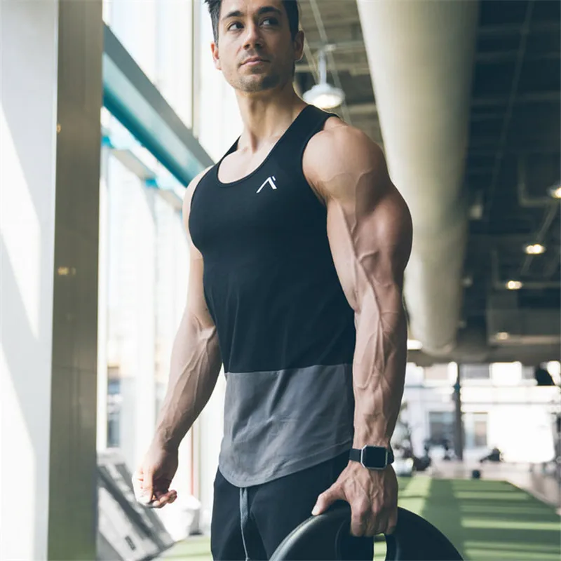 

2019 Summer Newest Tank Top Men New Gyms Clothing Bodybuilding Fitness Workout Muscle Men Vest Sportswear Undershirt