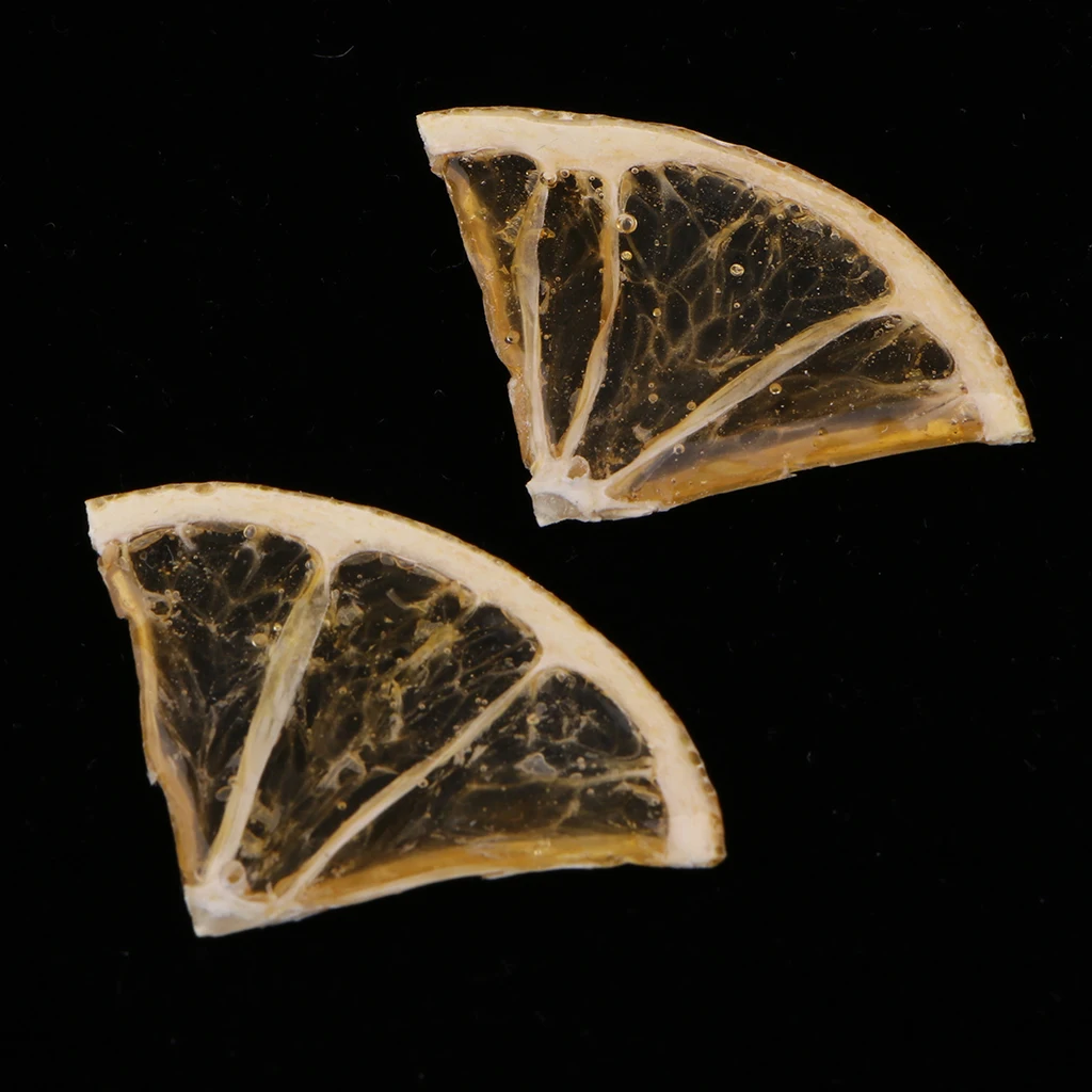 2 Pieces CUTE Dried Orange Slices Charms with Liquid Resin Covered Pre-drilled for DIY Earrings Pendant Jewelry Making Findings