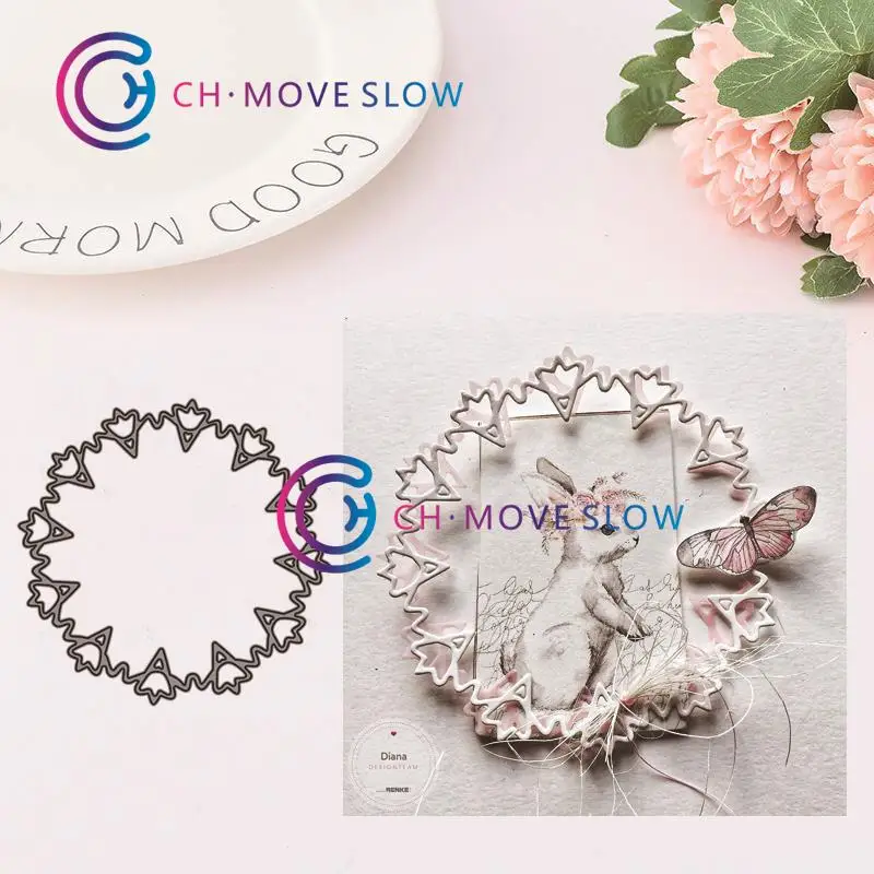 

2019 New Arrival CH Lace Metal Cutting Dies Stencils for Scrapbooking/photo Album stamps Decorative Embossing DIY Cards