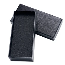 Высококачественные черные часы в подарочной коробке из натуральной кожи с Белая Подушка для часов ювелирные изделия