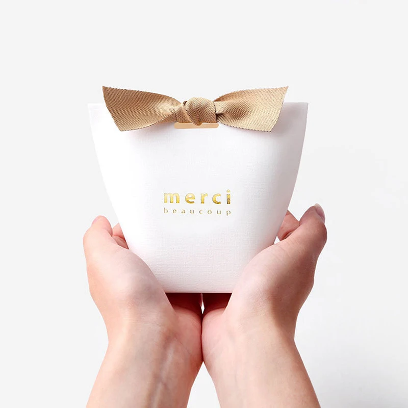 

20pcs/lot DIY White Merci Wedding Gift Box Birthday Cookies Box Happy Party Sweet Dessert Decoration Candy Box Small Size