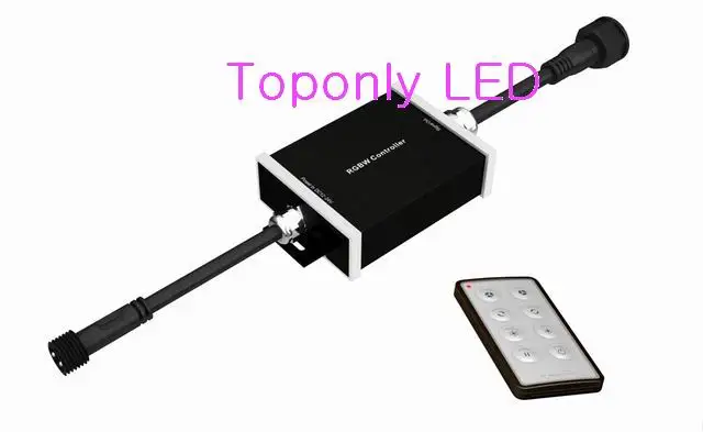 

IP65 waterproof 4-in-1 rgbw led controller DC12-24v 180w equipped with 8-keys RF remote control panel CE&ROHS 10pcs/lot hot sell