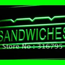 I413 Бутерброды Cafe Shop Бар Паб светодиодный неоновый свет sign on/off Swtich 20+ Цвета 5 размеров