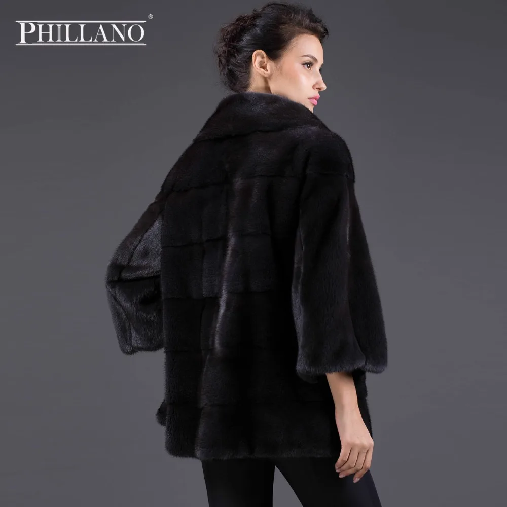 PHILLANO 2016 Коротная Зимняя Куртка С О образным вырезом Премиум Шубы Из Натурального