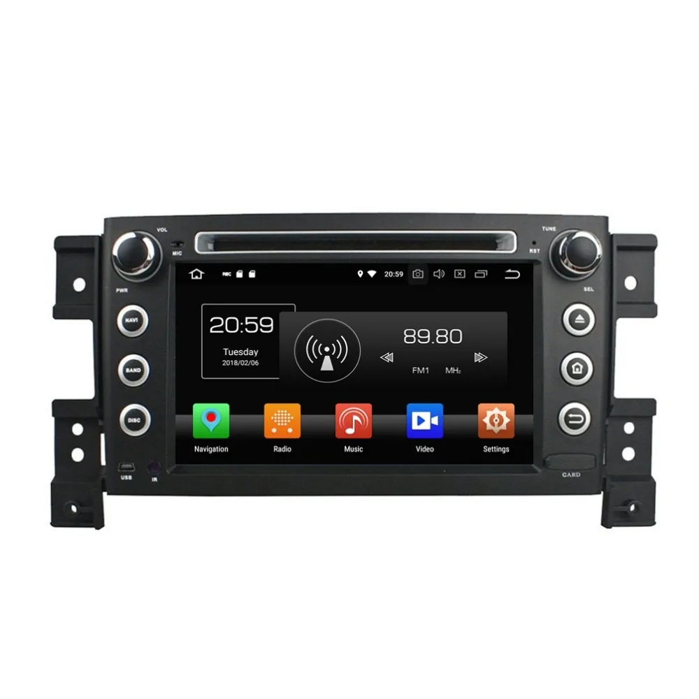 Top 7" Android 8.0 Octa Core Car DVD Multimedia GPS Navigation for Suzuki Vitara 2005-2011 4GB RAM Radio Bluetooth WiFi Mirror-link 0