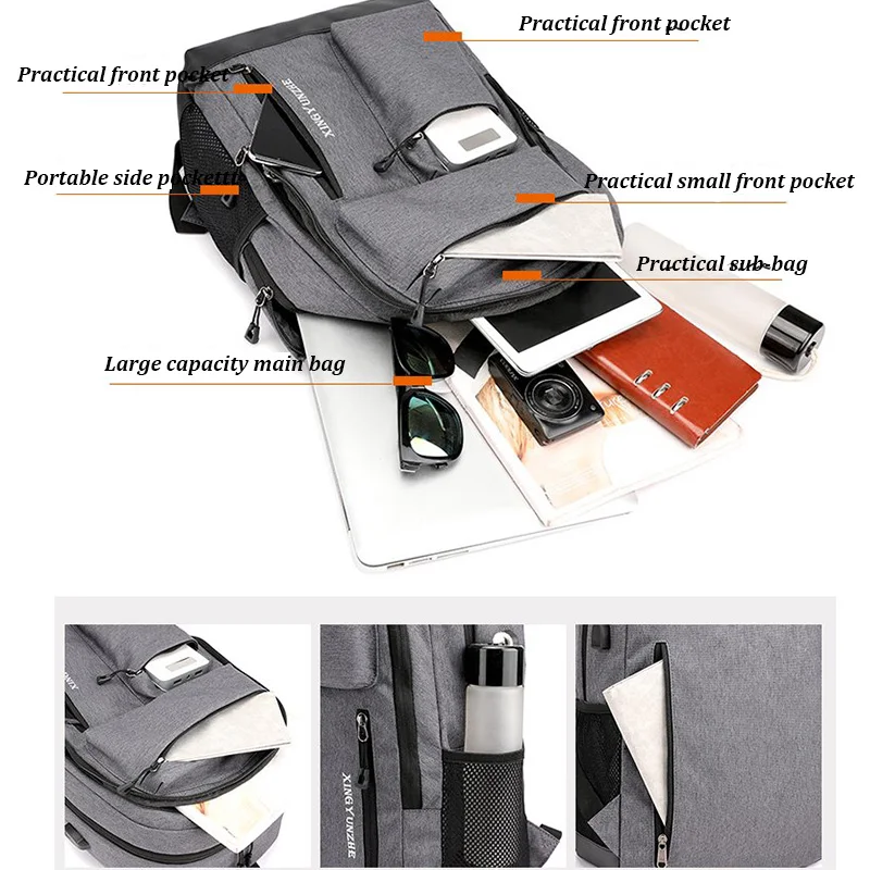 BPZMD Оксфордский рюкзак для мужчин, многофункциональный 15,6 дюймовый ноутбук, USB интерфейс, подростковые студенческие сумки, школьная дорожная мужская сумка, Mochila