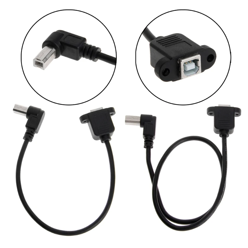 

USB 2.0 Elbow B Male to Female Cable USB Type B Wire Socket Printer Panel Cable