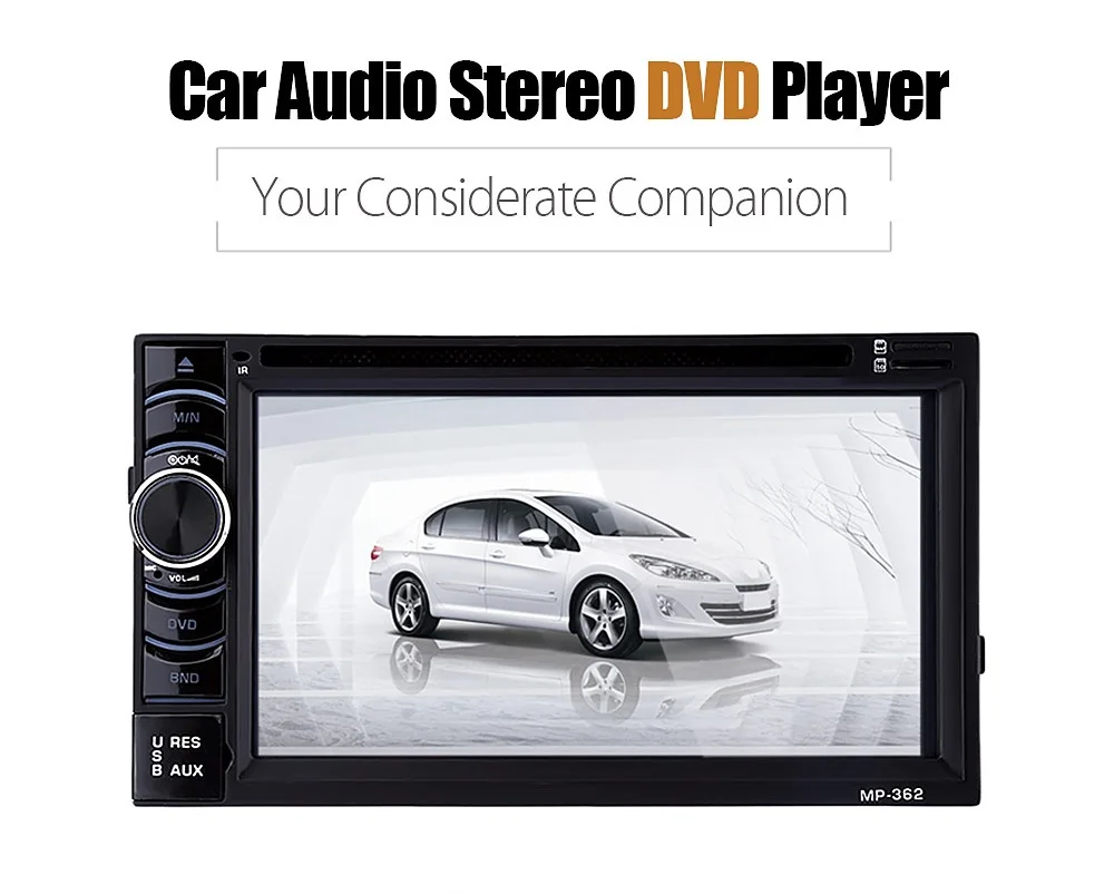 

Universal 2 Din 1080P 6.2 Inch Car MP5 Player Car Audio Stere DVD Player Bluetooth Touch Screen 12V Remote Control with Camera