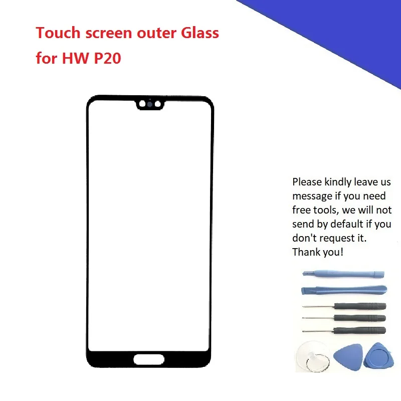 

2pcs Touch Screen Outer Glass for Huawei P20 P20 Pro Touch Panel Glass Lens Digitizer Assembly AAA quality Mobile Phone Parts