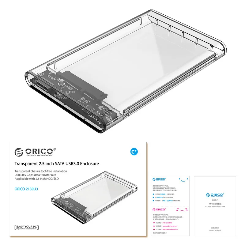 Hộp đựng ổ cứng Laptop HDD BOX 2.5 ORICO 2139U3 - ảnh 2