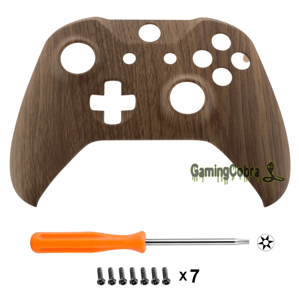 

Custom Wood Grain Soft Touch Top Housing Replacement Shell for Xbox One S Remote Controller