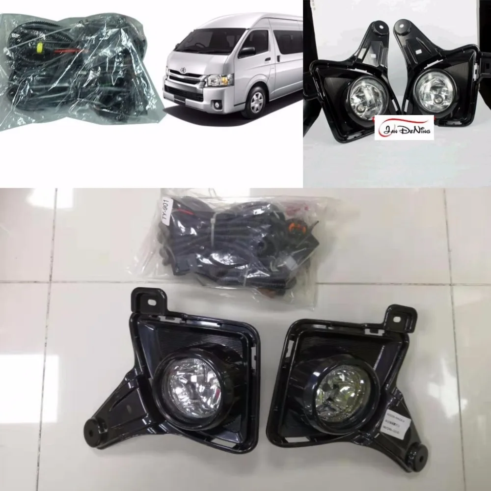 JanDeNing Автомобильные противотуманные фары для TOYOTA HIACE 2012 прозрачные передние