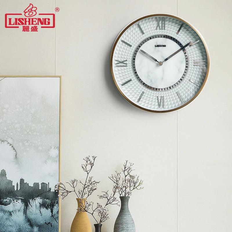 

Modern Minimalist Wall Clock Living Room Mute Personality Metal Clocks Creative Home Fashion Wall Charts Wall Clocks Home Decor