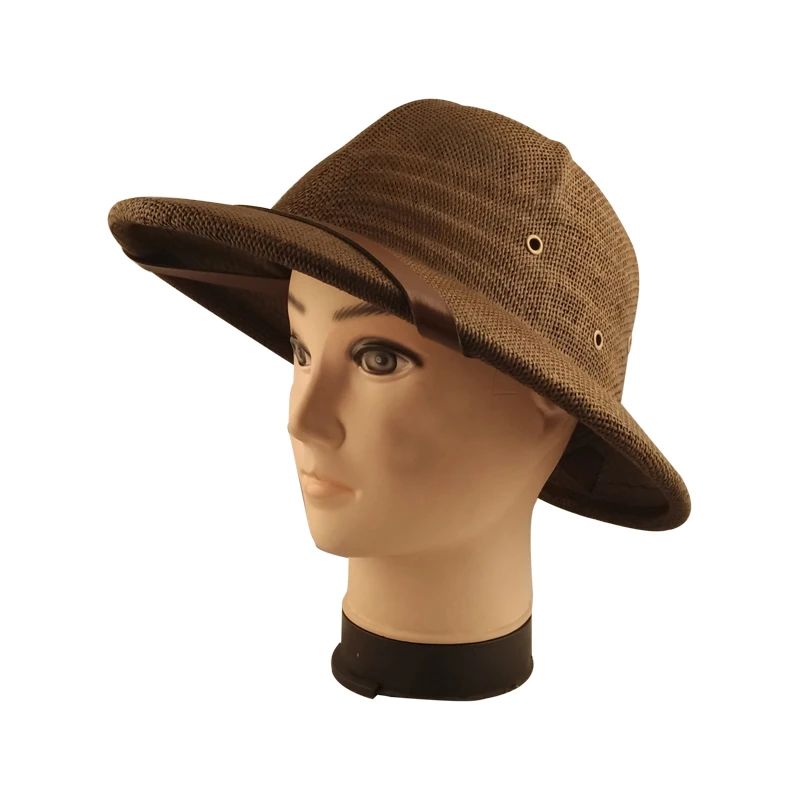 Соломенный шлем ПИФ ведро шапки для мужчин и женщин Fedora Вьетнамки войны солнце шляпа папа соломенные шляпы сафари джунгли шляпа Землекопа - Цвет: brown