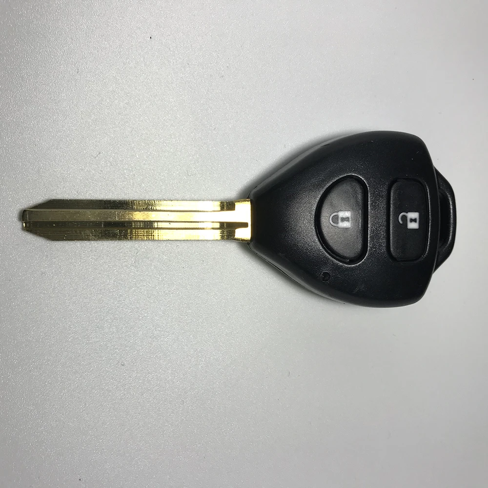 Новая 2 кнопки дистанционного головка ключа для Toyota Corolla Camry RAV4 Yaris Hilux Prado Uncut TOY43 шток с логотипом отличного качества