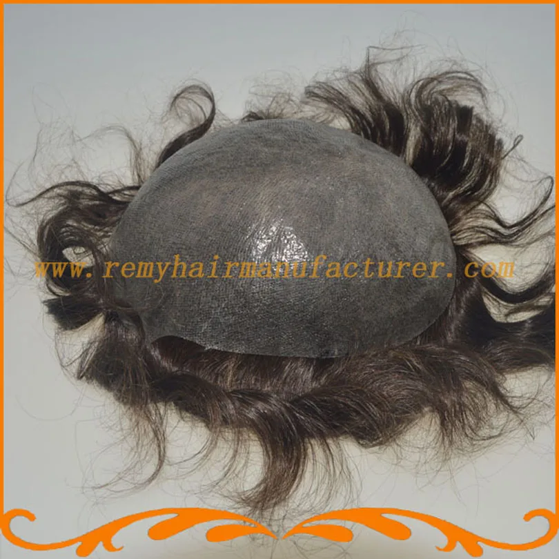 

New arrival hair replacement systems full of pu The thickness 0.14~0.16 mm toupee straight wavet Indian hair