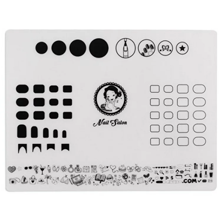 Wholesale 50pcs New 5 Styles Nail Art Manicure Silicone Mat For