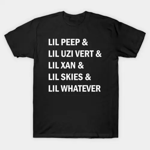Lil Peep Uzi Xan Skies черная футболка футболки одежда | Мужская