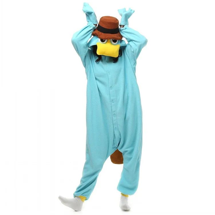 

Adult Pyjamas Animal Unisex Perry the Platypus Costumes Onesies Monster Cosplay Pajamas Sleepwear