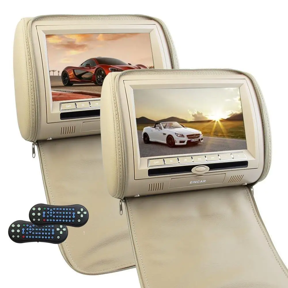 

9 inch monitor LCD Wide Digital Screen Car Headrest Video Multimedia Player DVD player USB/SD IR Transmitter without headset