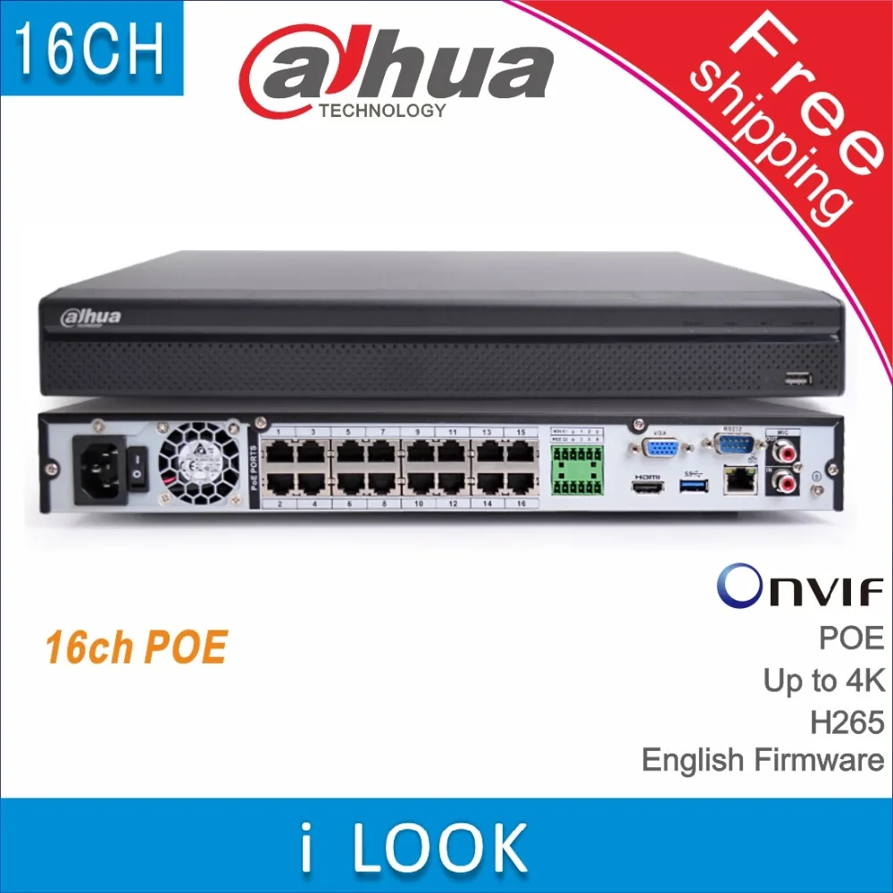 Сеть Dahua vedio рекордер DH-NVR4216-16P-HDS2 заменить NVR4216-16P-4KS2 16CH POE NVR H265 4K 8MP IP камера cctv