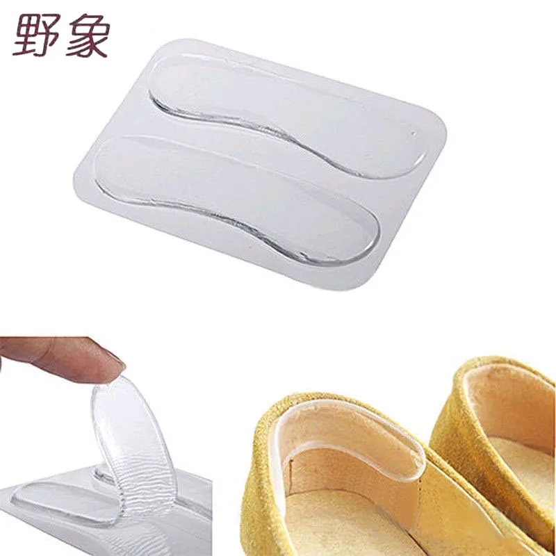 

Hot sales 1 Pair Shoe Insoles Self-adhesive Silicone Gel Heel Cushion Foot Care Shoe Pads Shoe Insoles