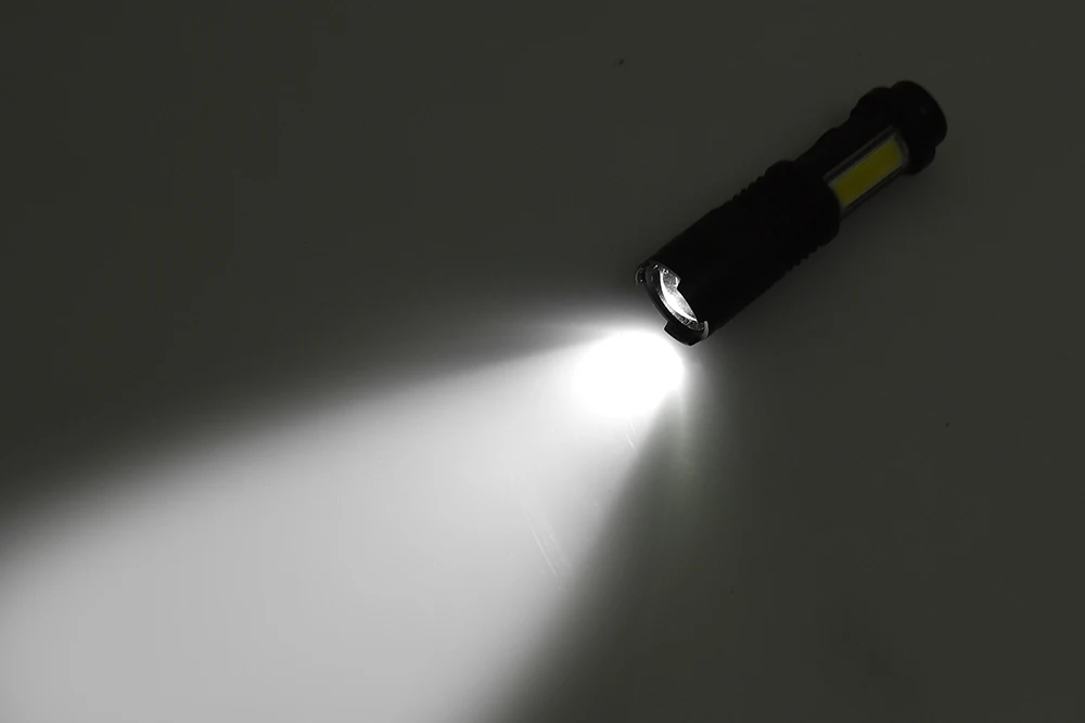 3800LM Q5+ COB светодиодный фонарик Портативный мини-факел зум работы фонари Применение AA 14500 Батарея Водонепроницаемый в жизни фонарь освещения