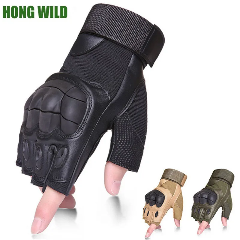 

Tactical Fingerless Gloves Military Armed Combat Paintball Airsoft Shooting Car Anti-skid Knees Half Finger Gloves
