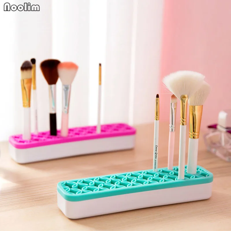 

NOOLIM Multifunctional Desktop Makeup Brush Storage Box Pen Holder Small Objects Container Makeup Organizer Eyebrow Pencils Box