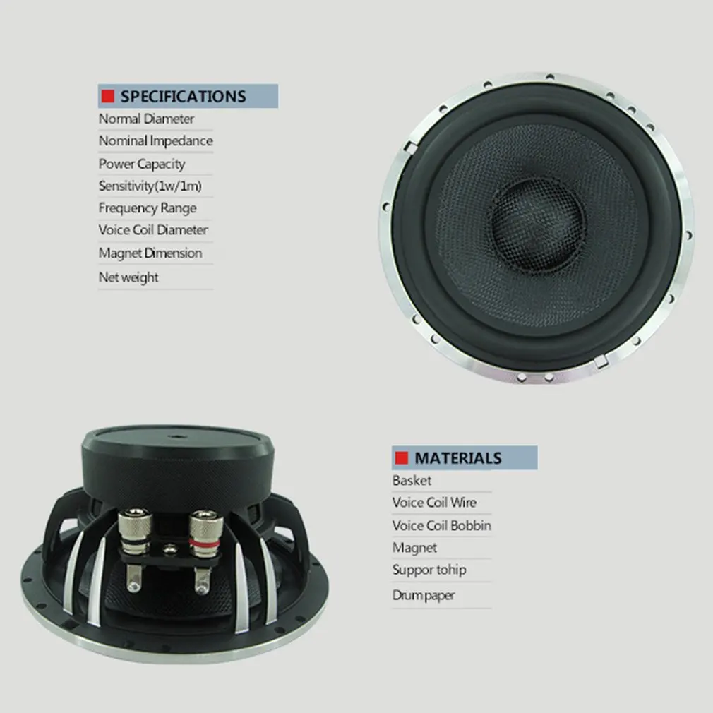 

Car-borne Subwoofer Speaker 6.5 Inch Set Car-borne Subwoofer Car-powered Durable Car Speaker Subwoofer
